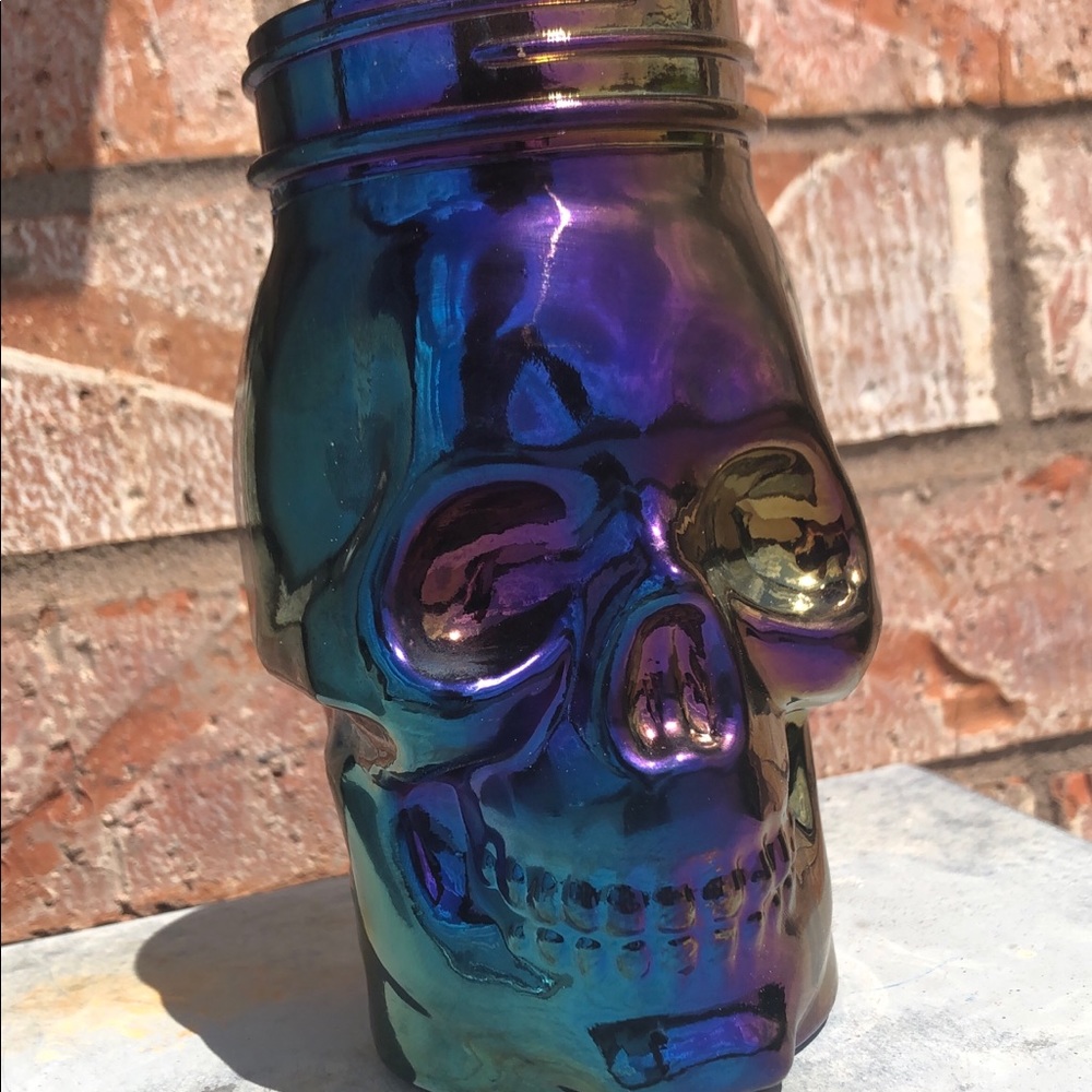 Customizable skull mason jar candles